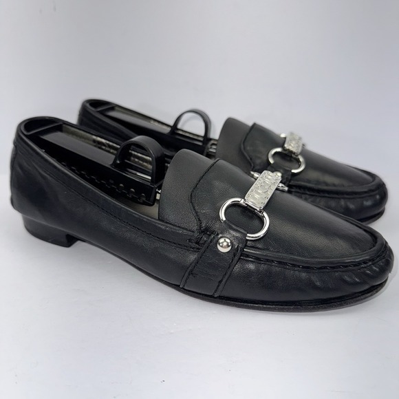 Coach Eileen BlackLeather Slip On Loafers Size 6B - Picture 4 of 15